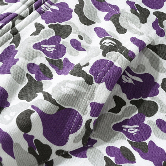 BAPE Purple Camo Double-Hood Shark Zip Hoodie product view 6