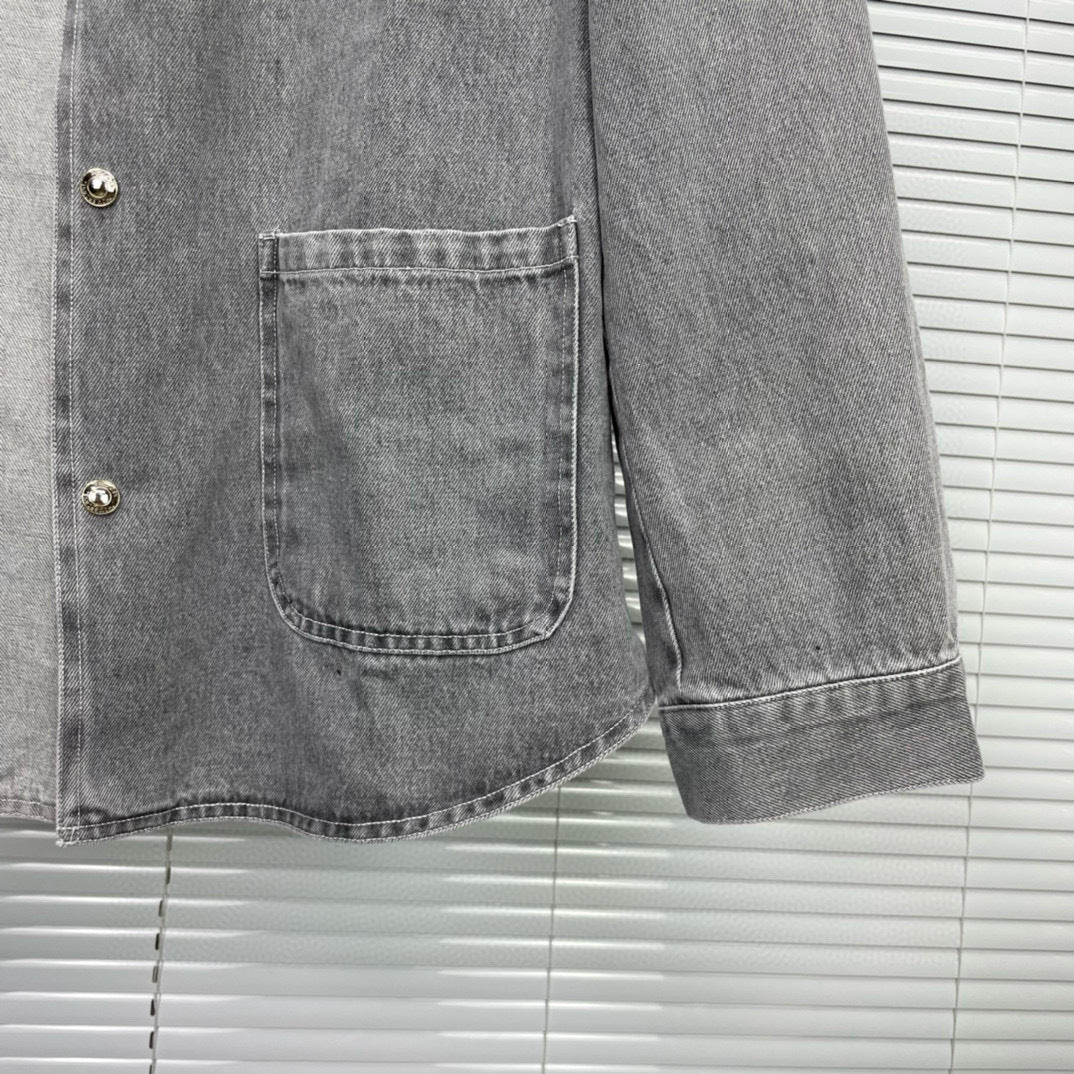 2025SSS Colorblock denim shirt jacket THOM TREND