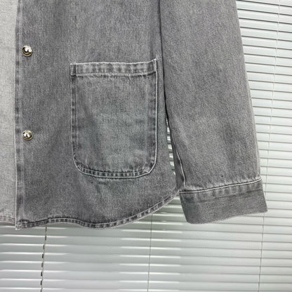 2025SSS Colorblock denim shirt jacket THOM TREND