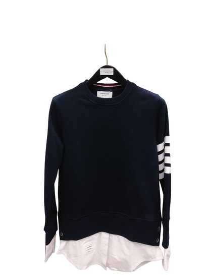 2025SS Unisex fake two-piece sweatshirt THOM TREND