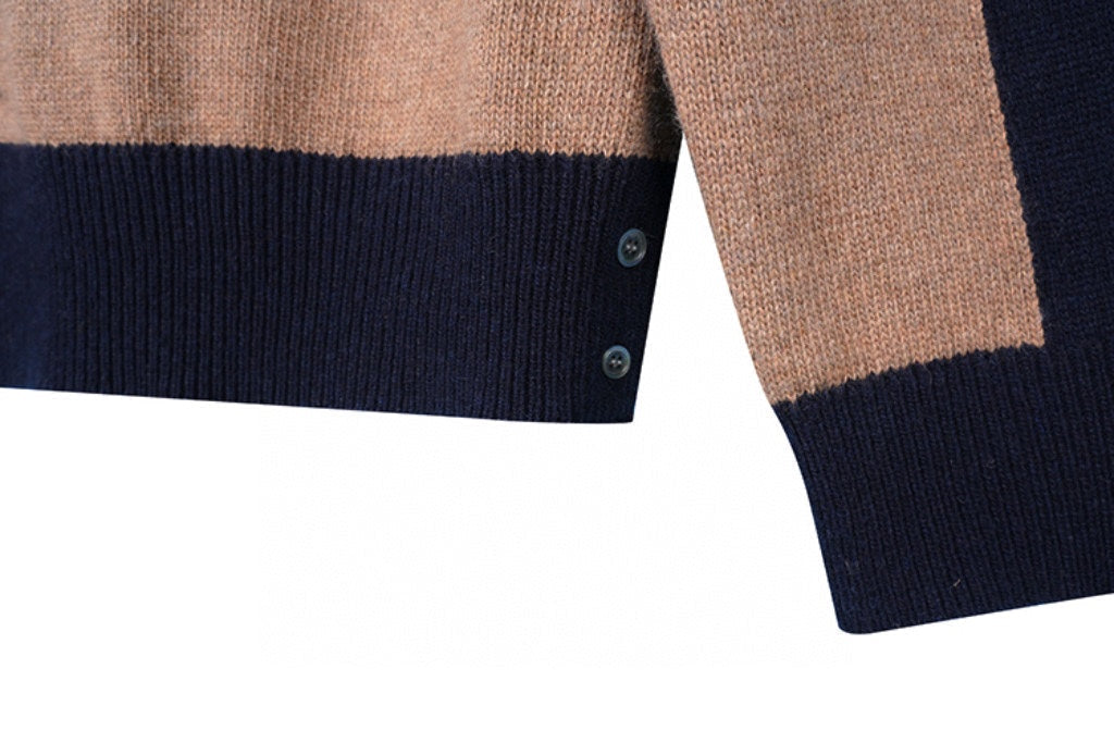 Unisex sweater by Thom Browne, knitwear detail view