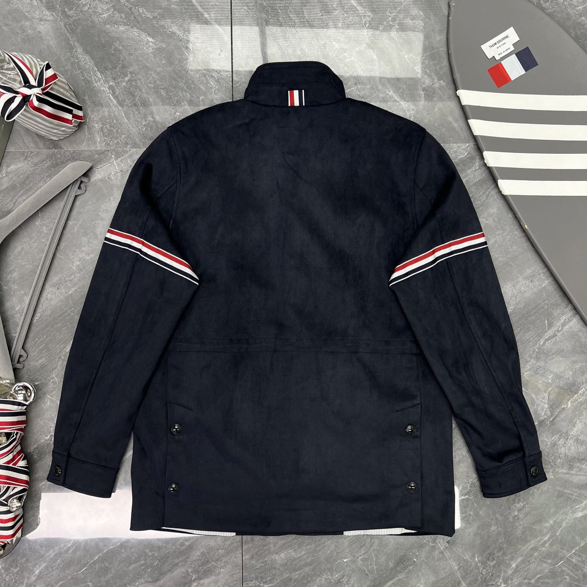 Thom Browne Men's Navy Multi-Pocket Field Jacket