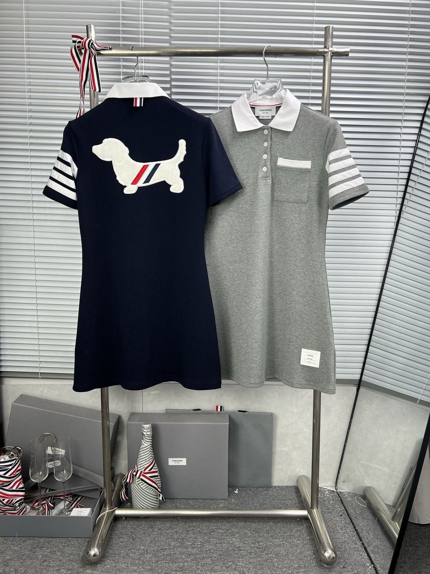 Striped V-Neck Sleeveless Knit Dress（副本） THOM TREND