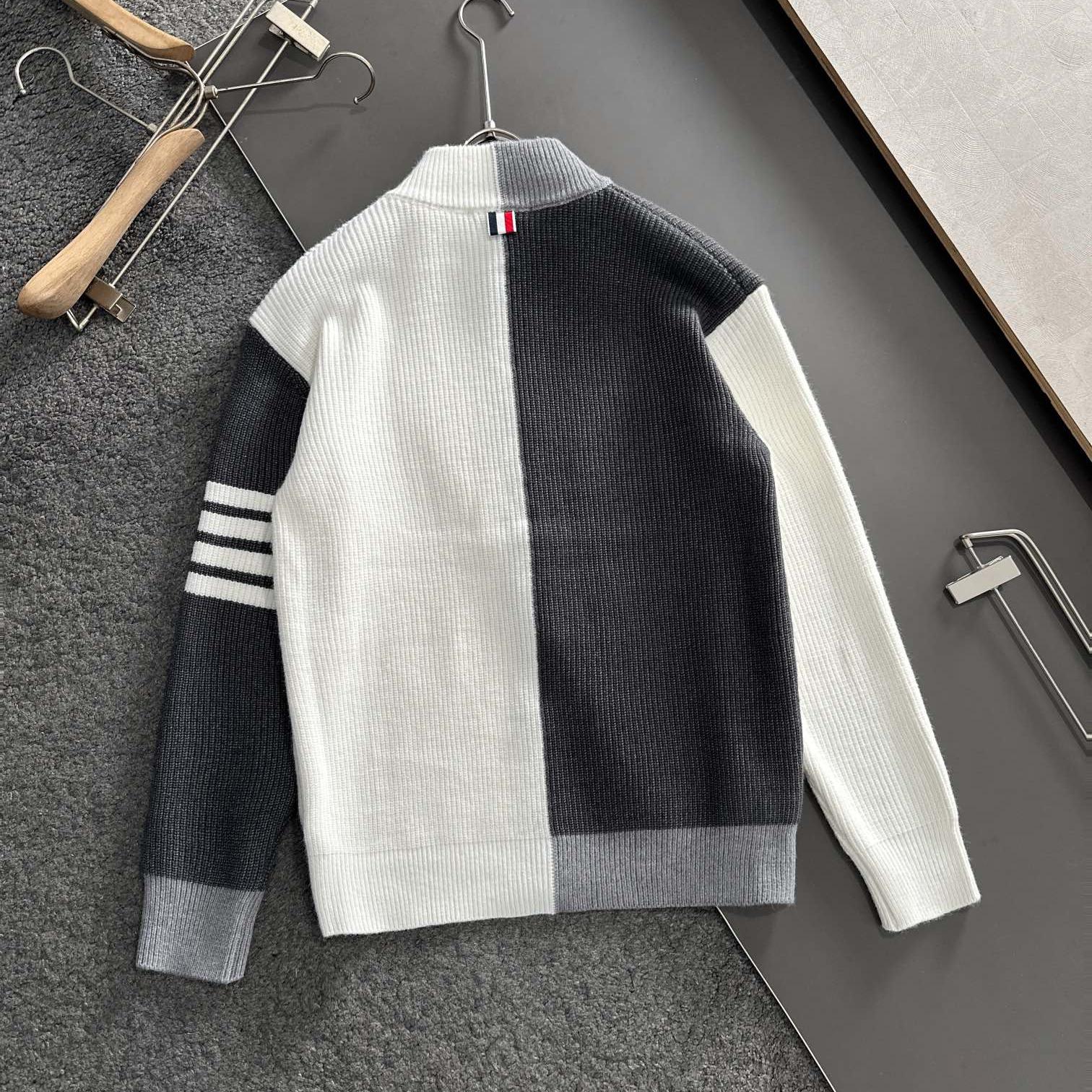 Color-blocked cardigan THOM TREND