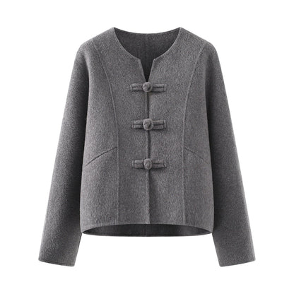 2025SS Buttoned double-faced wool coat THOM TREND