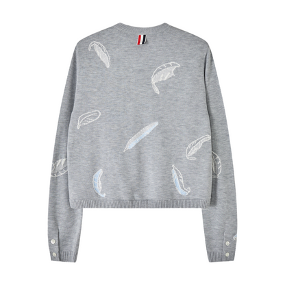 2025SS Feather intarsia cardigan THOM TREND