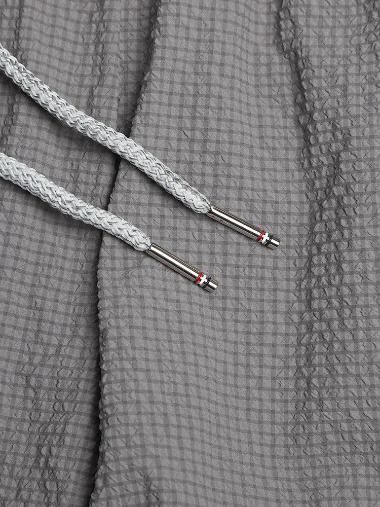 Thom Browne Style Seersucker Shorts - Lightweight Textured Summer Shorts - Image 6