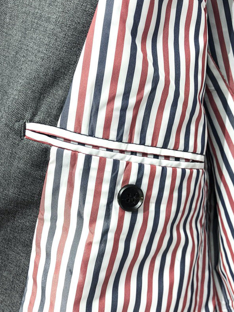 2025SSS Men's white trimmed blazer THOM TREND