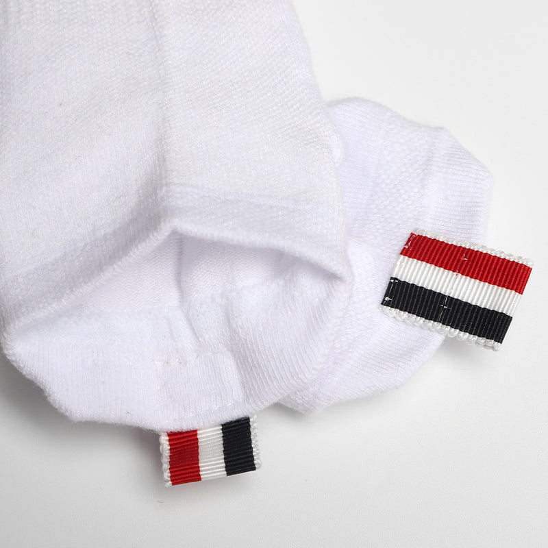 Solid color thin boat socks THOM TREND