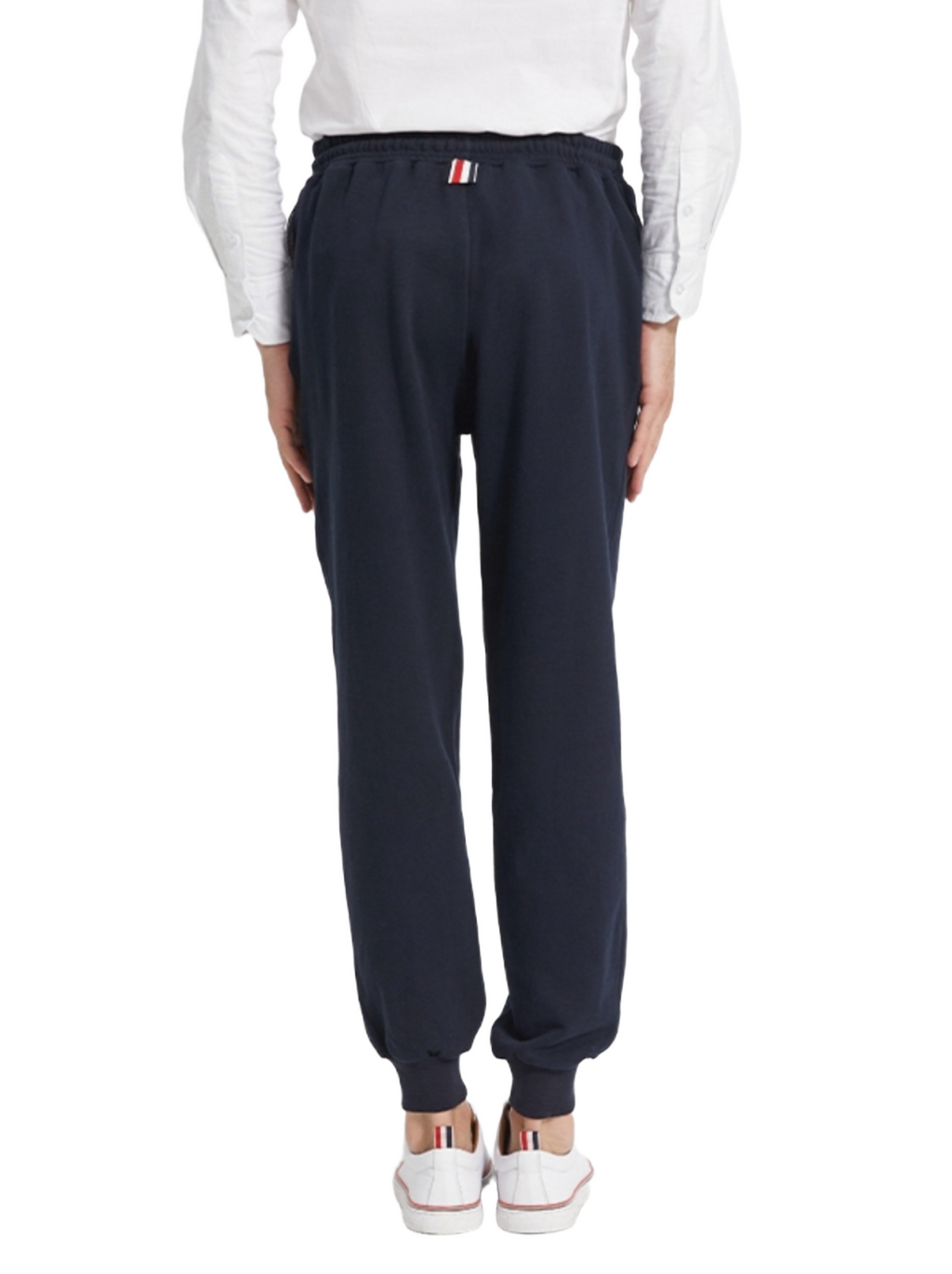 Thom Browne Style Unisex Casual Sweatpants with Signature Four-Bar Detail - Image 4