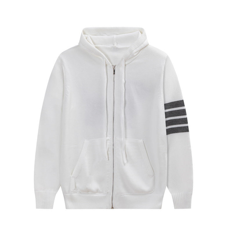Back puppy hoodie by Thom Browne, outerwear detail view