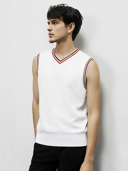 2025SS Pineapple pattern sleeveless vest THOM TREND