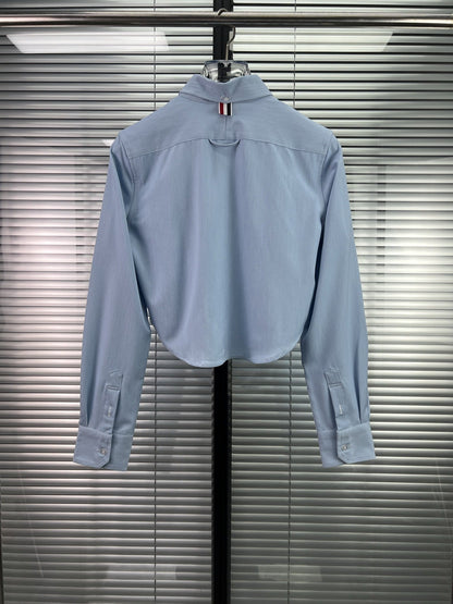 2025SS  striped long-sleeved shirt THOM TREND