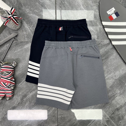 Colorblock Wave-Stripe Polo Tee – Unisex Summer Short Sleeve（副本） THOM TREND