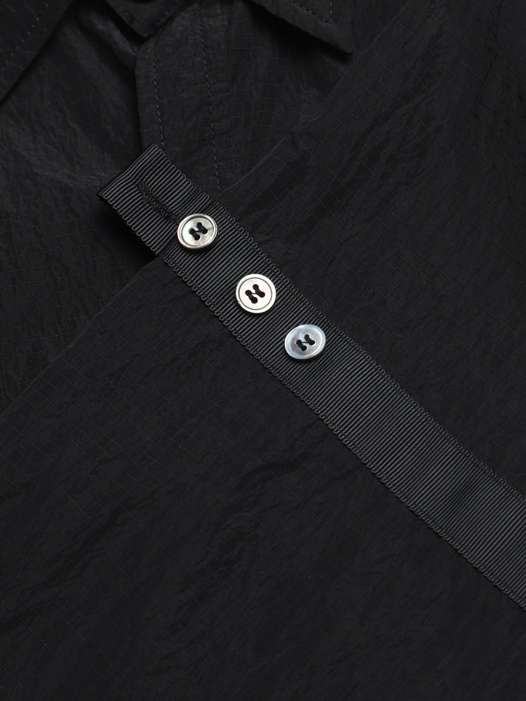 2025SSS Double sleeve patch shirt THOM TREND