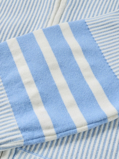 2025SSS striped knit zip-up hoodie THOM TREND