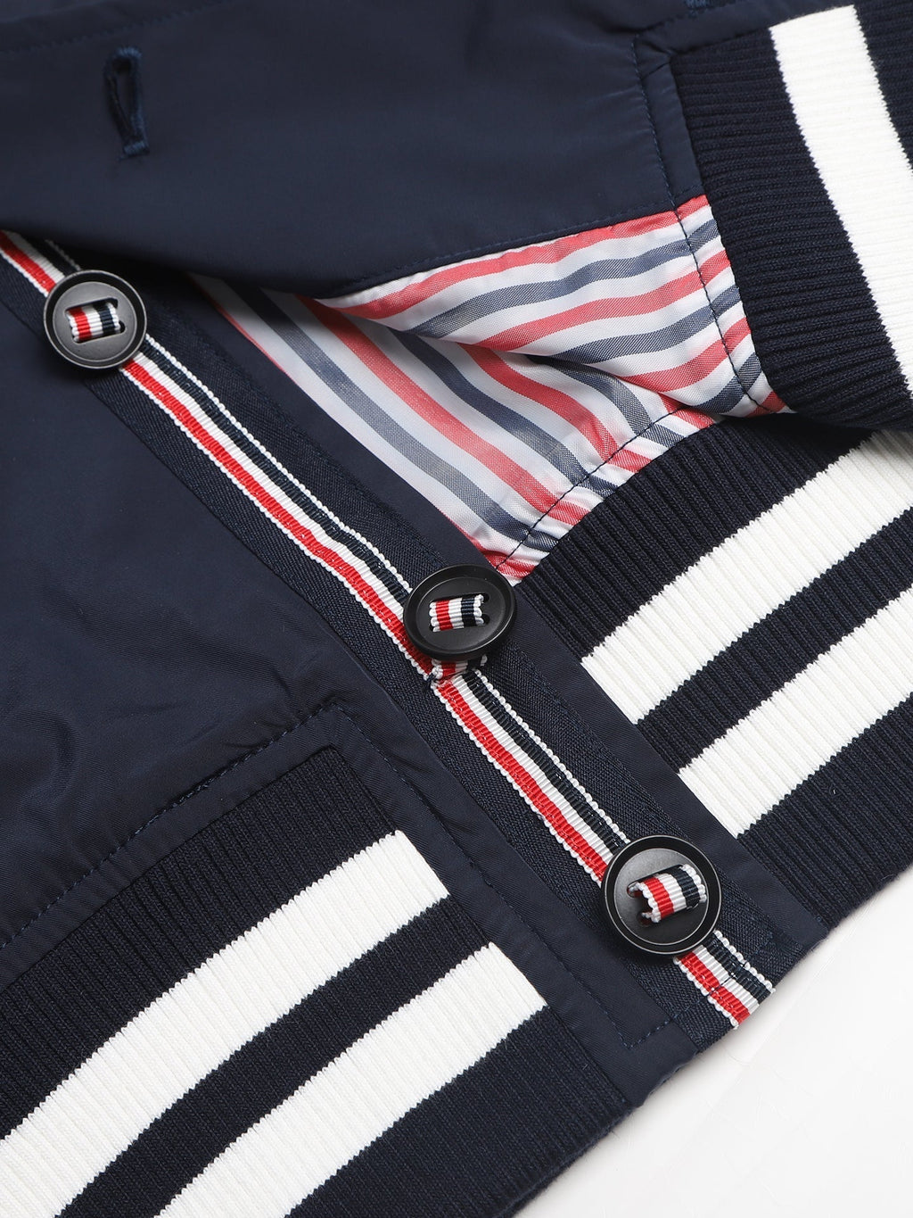 Men's jacket by Thom Browne, outerwear detail view