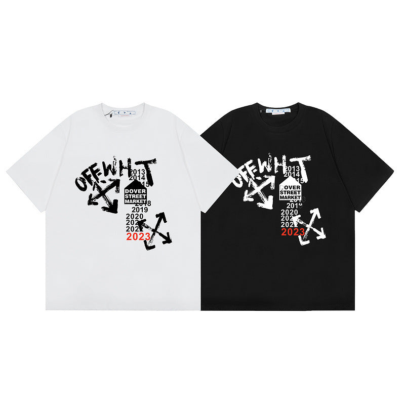OFF New Printed T-Shirt Light Luxury Station