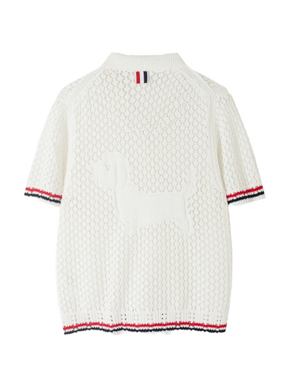 Tri-Color Stripe Pique Cotton Vest Cardigan（副本） THOM TREND