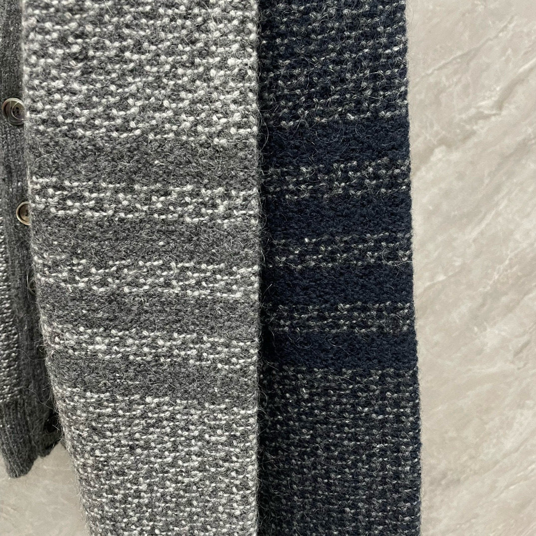 Cardigan by Thom Browne, knitwear detail view