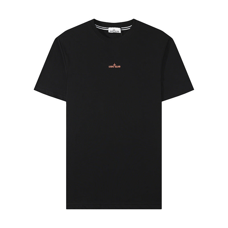 Stone Island Orange Overlay Compass Back Graphic T-Shirt - White product detail view