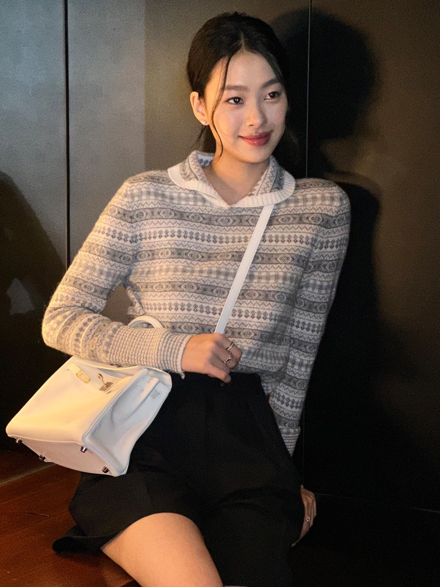 2026SS  Women's collared knit sweater