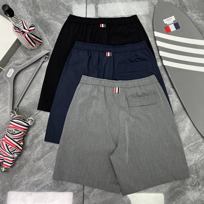 Colorblock Wave-Stripe Polo Tee – Unisex Summer Short Sleeve（副本） THOM TREND