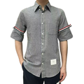 Men's Seersucker Oxford Shirt - Premium Cotton Button Front Dress Shirt | Thom Browne