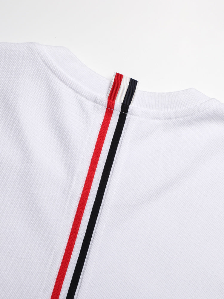 Casual crew neck T-shirt by Thom Browne, product detail view