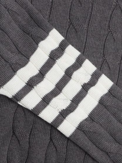 2025SS Cable knit zippered cardigan THOM TREND