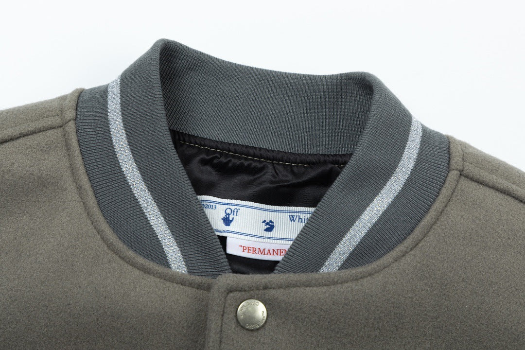 Embroidered Varsity Jacket Light Luxury Station