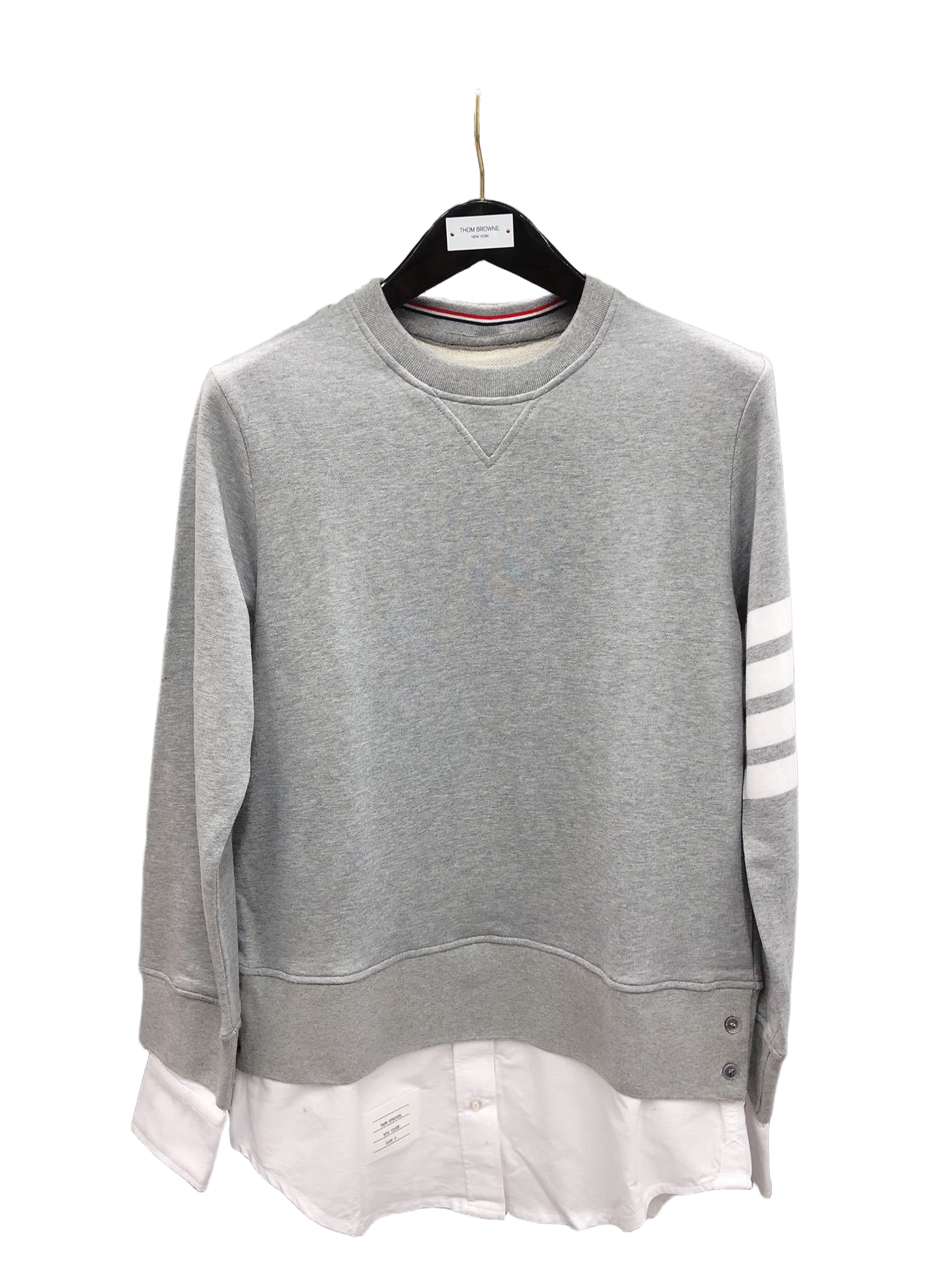 2025SS Unisex fake two-piece sweatshirt THOM TREND