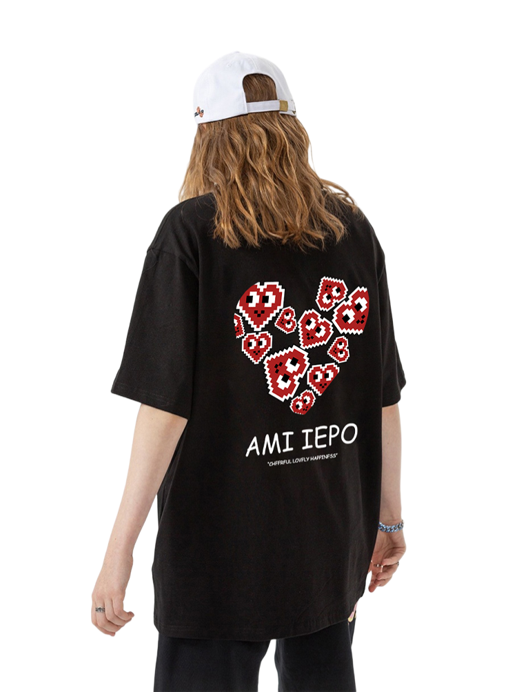 2025SS Heart Print T-shirt THOM TREND