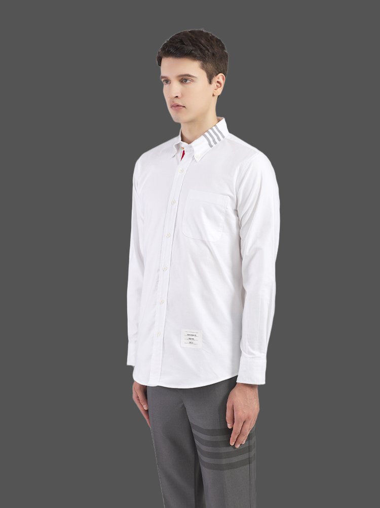 2025SSS Striped shirt with collar THOM TREND