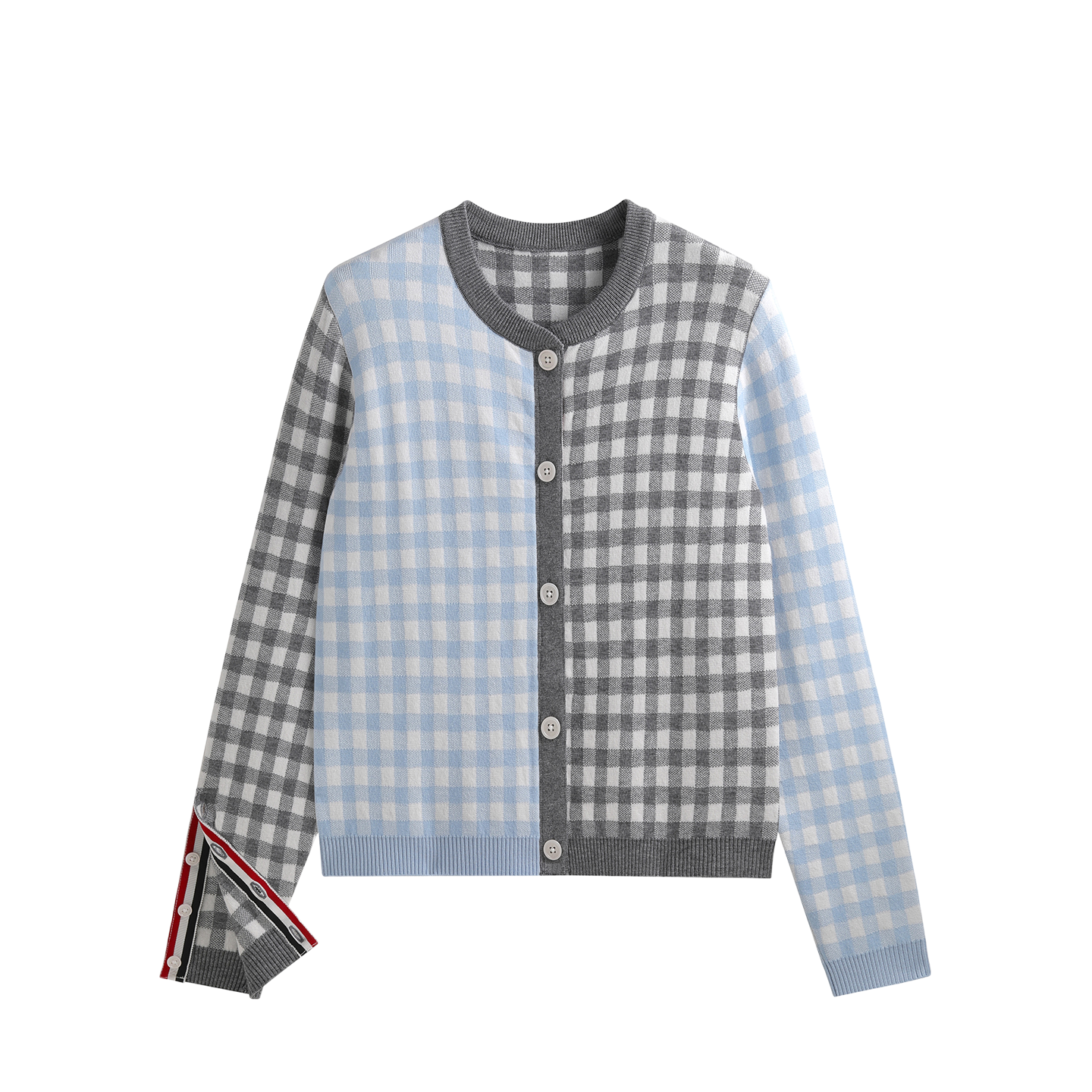 2025SS  Wool plaid cardigan THOM TREND