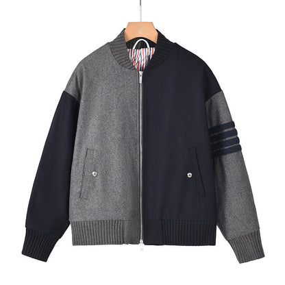 2025SS contrast color stand collar jacket THOM TREND