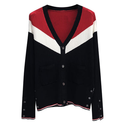 2025SS Color-blocked cardigan THOM TREND