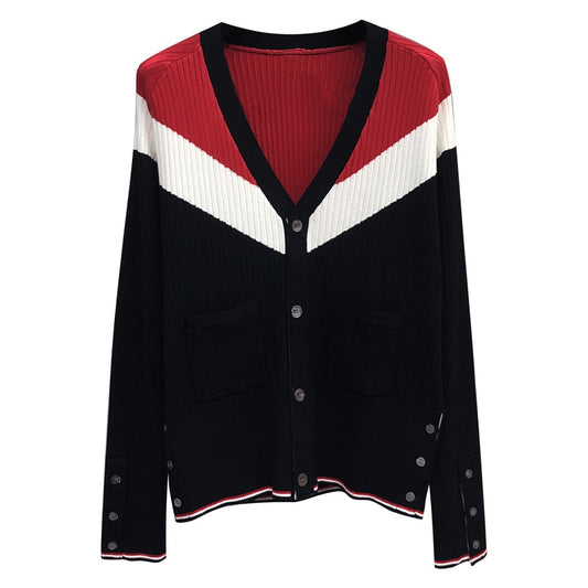 2025SS Color-blocked cardigan THOM TREND
