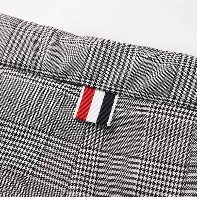 Thom Browne Style Men's Plaid Trousers - Image 6