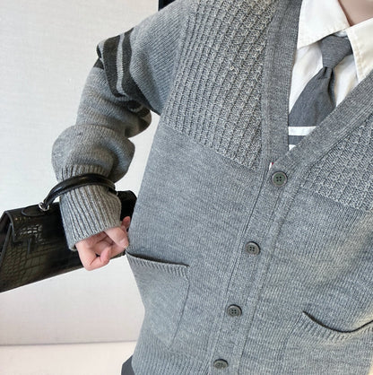 2025SS  Small check cardigan THOM TREND