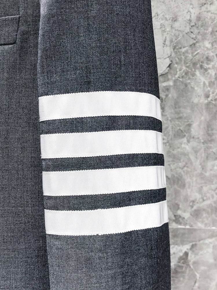 2025SSS Men's white trimmed blazer THOM TREND