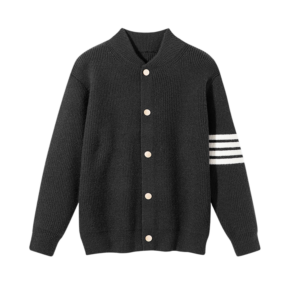 Single-Breasted Knit Sweater by Thom Browne, knitwear detail view