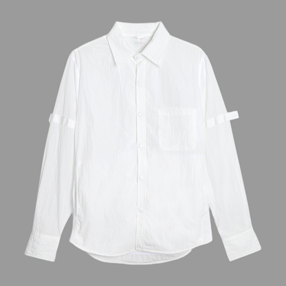 2025SSS Double sleeve patch shirt THOM TREND