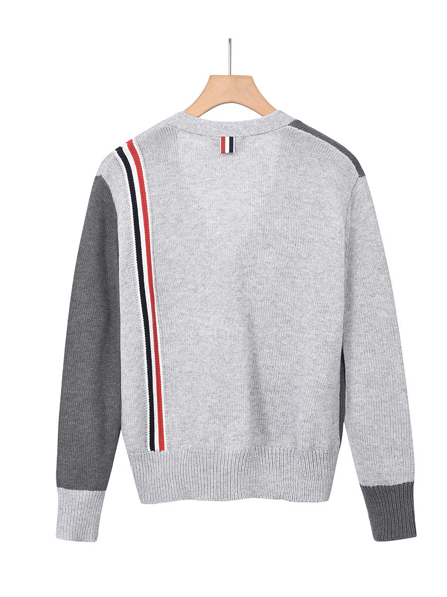 2025SSS Colorblock Cardigan Sweater THOM TREND