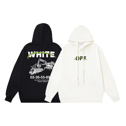 OFF Oversized Pullover Hoodie Light Luxury Station