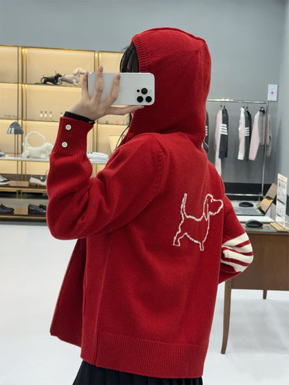 2025SS Unisex zippered knitted cardigan THOM TREND