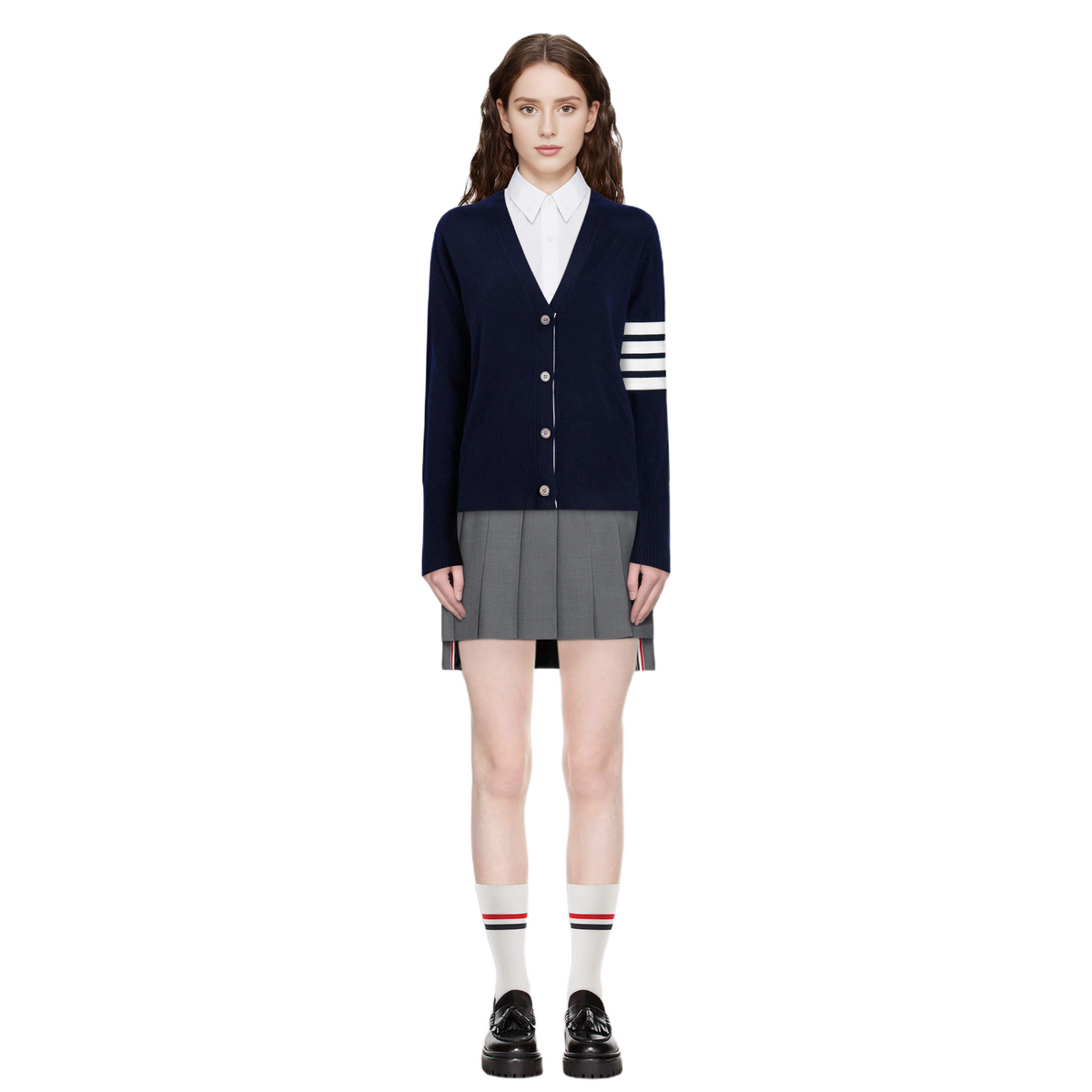 Biscuit Man Cardigan by Thom Browne, knitwear detail view