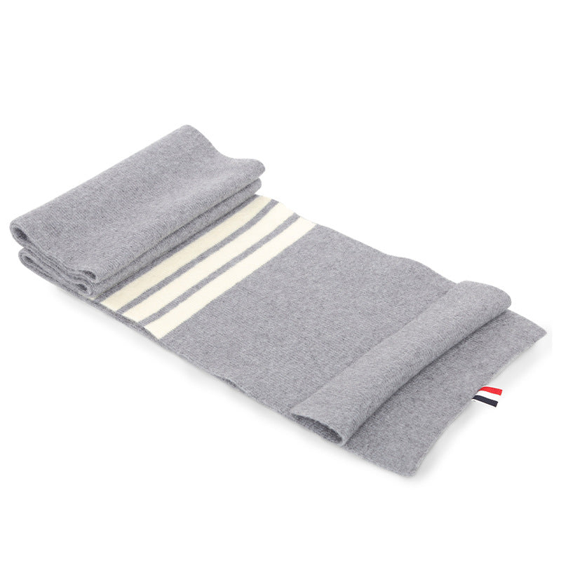 Four stripes scarf hat autumn and winter THOM TREND