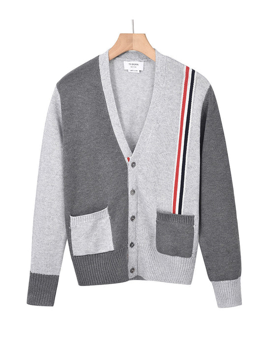 2025SSS Colorblock Cardigan Sweater THOM TREND