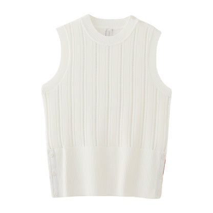 Open-knit sleeveless top